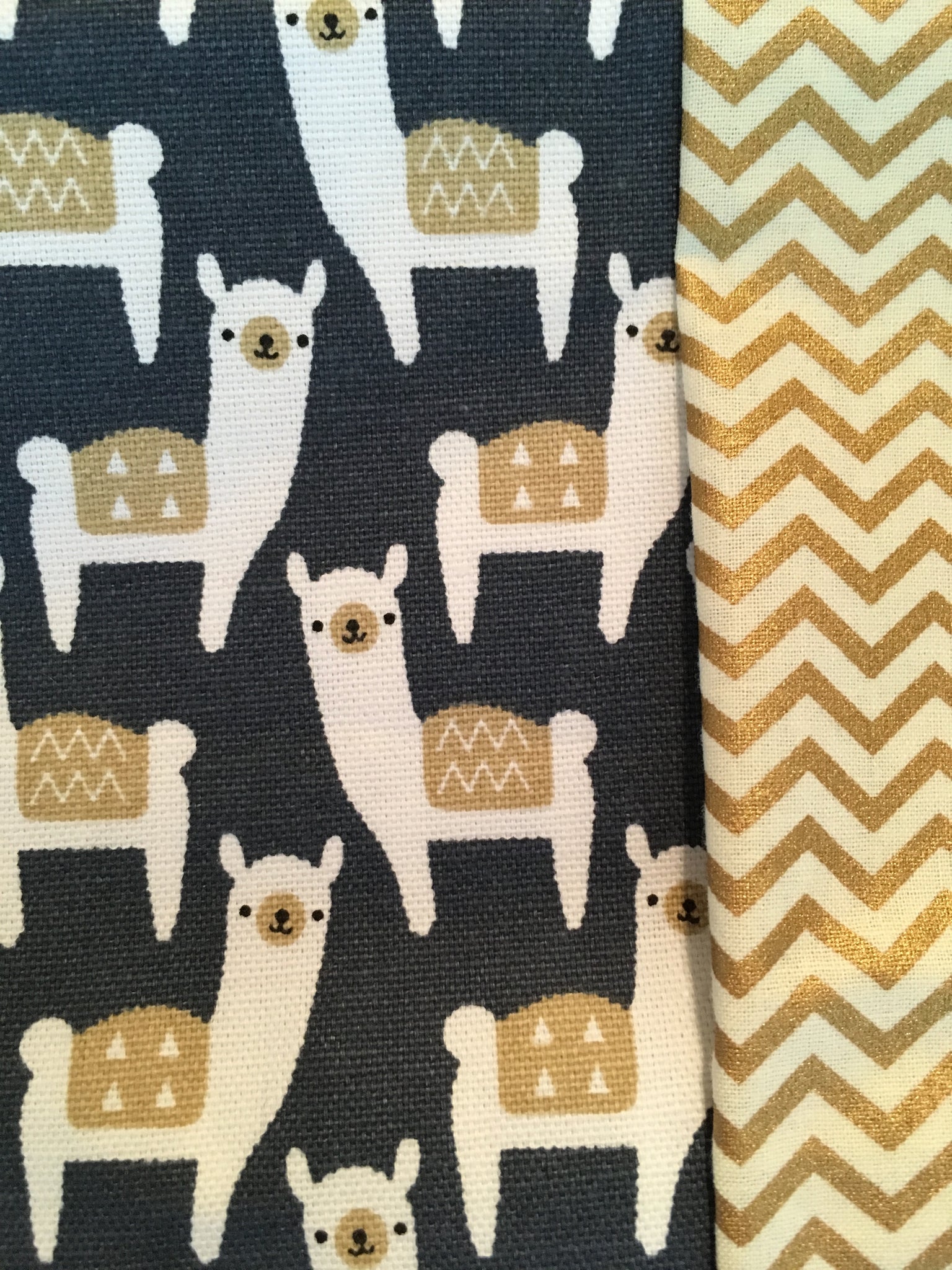 Canvas Alpaca/Sheep Print Tote Bag