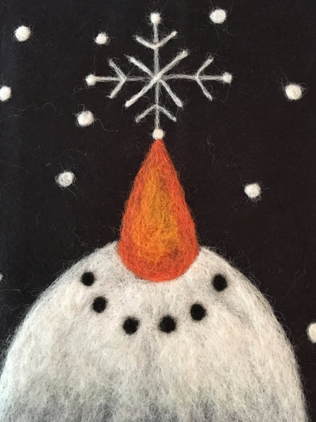 Wool Painting- Snowman/Snowflake