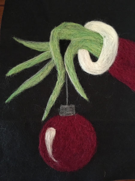Wool Painting-Grinch