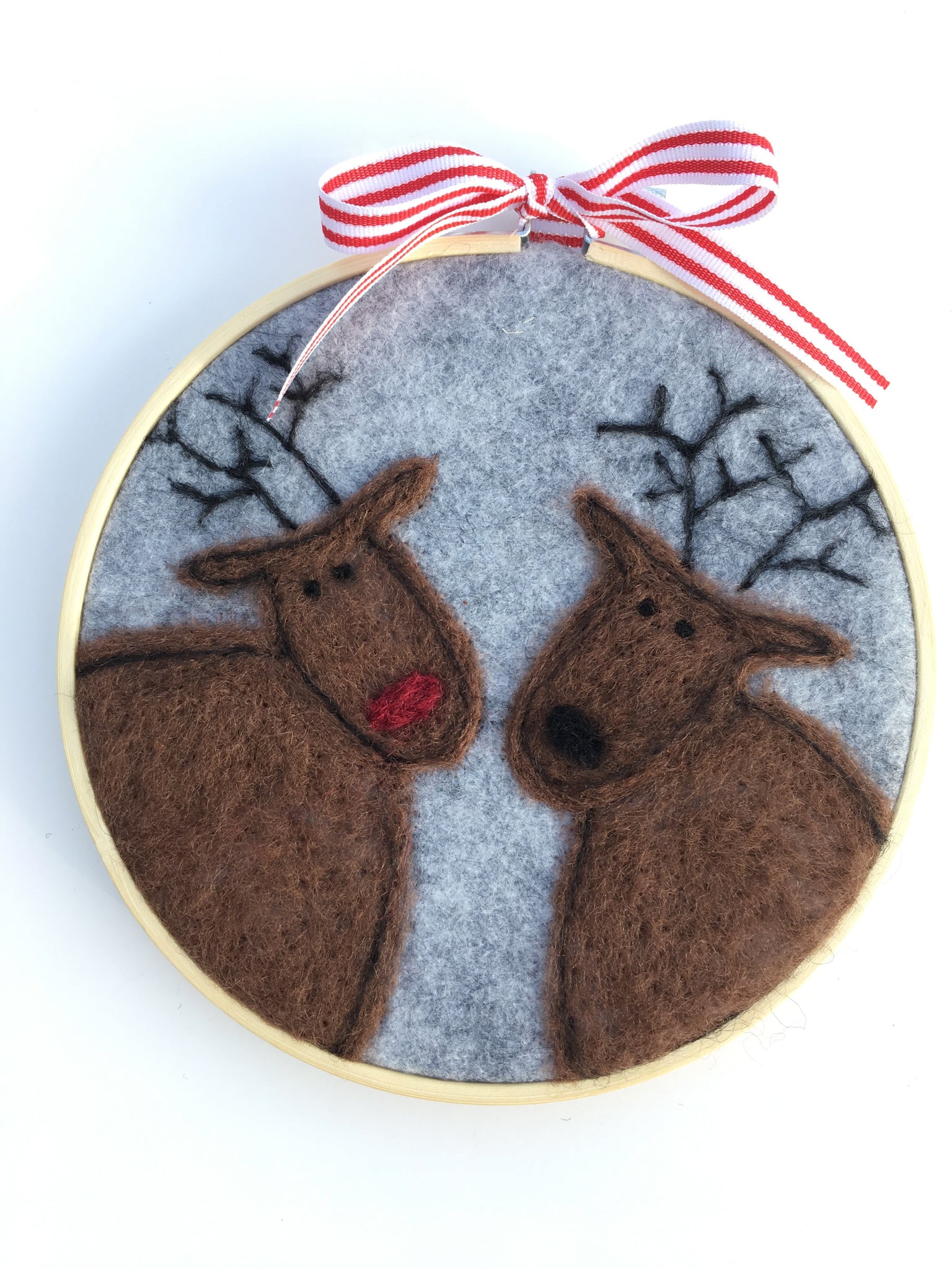 Embroidery Hoop--Reindeer