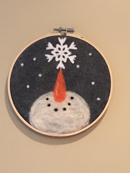 Embroidery Hoop - Snowman