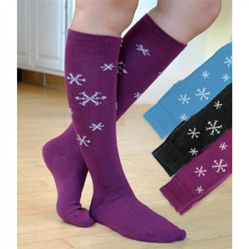Scattered Snowflake Knee Socks